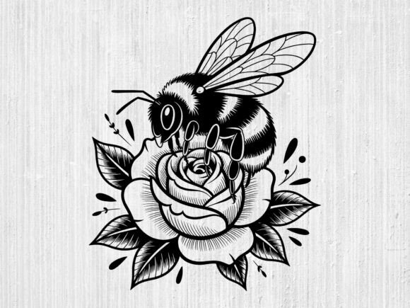 Bee SVG, Bee SVG Clipart, Floral Bee Svg