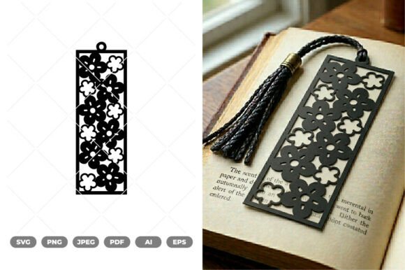 Floral Bookmarks SVG Clipart