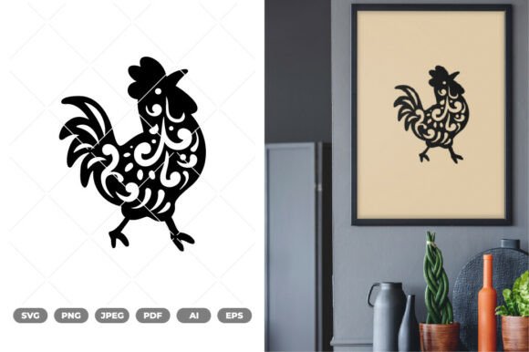 Floral Chicken SVG Clipart Review