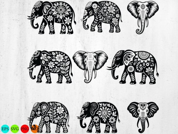 Floral Elephant SVG Bundle Review