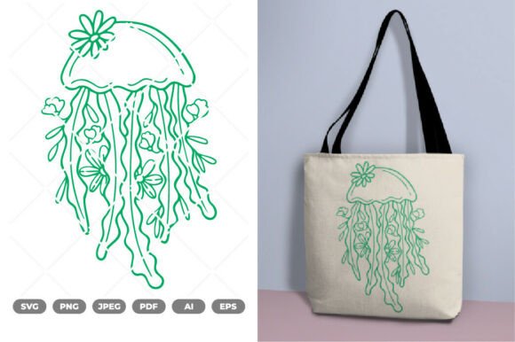 Floral Jellyfish SVG Clipart Review