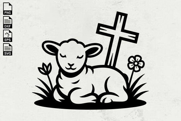 Floral Lamb SVG, Easter Lamb SVG, Sheep