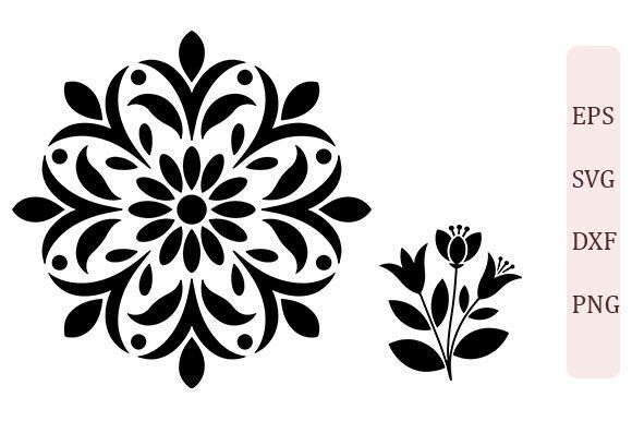 Floral Mandala SVG PNG Set