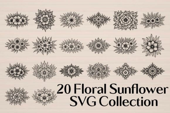 Floral Sunflower SVG Collection