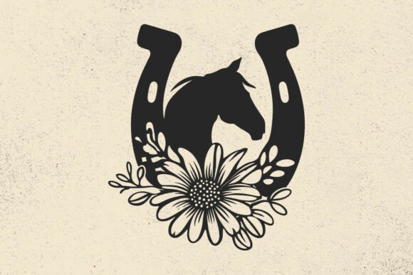 Horseshoe Svg, Floral Horse Svg, Horse