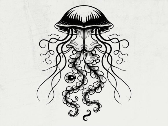 Jellyfish Svg, Sea Animal Svg, Floral