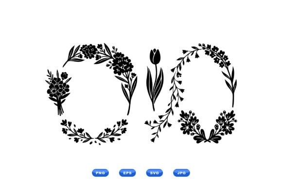 Minimal Floral Wreath SVG Pack